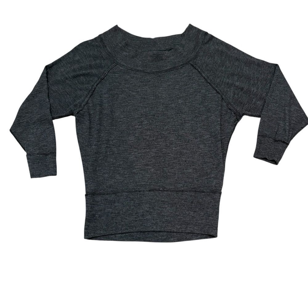 We The Free People Dark Gray Grey Long Sleeve Tee Size XS